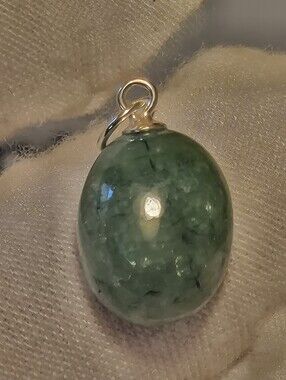 8.15ctw Natural Emerald Pendant / Drop - 925 Sterling Silver